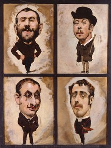 Cuatro caricaturas, 1882-83 de Julius Mandes Price